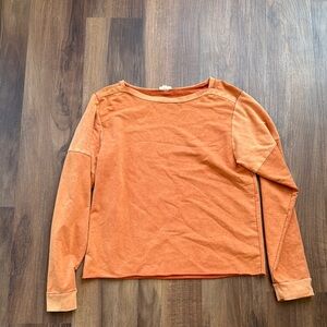 Orange Long Sleeve Top